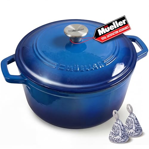 Mueller 6qt Enameled Cast Iron Dutch Oven