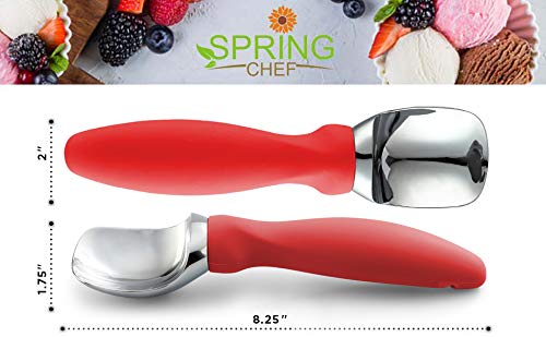 Stainless Steel Ice Cream Scoop with Soft Grip Handle