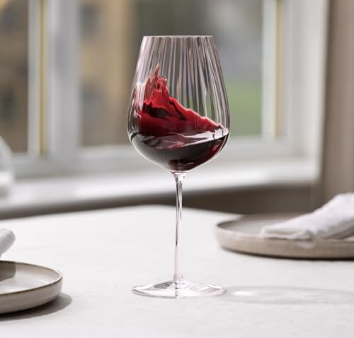 Nude Round Up Dusty Rose Set of 2 Wine Crystal Glass (6.75 Count)