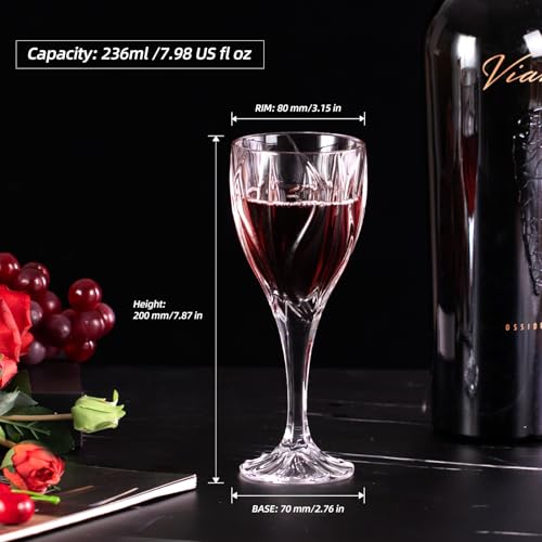 Crystal Red Wine Glasses Set of 2 (2 Count)