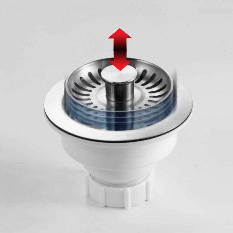 190-9300 - 3-1/2 Inch Stainless Steel Deep Cup Kitchen Sink Basket Strainer, Durable Food Catcher Stopper for Metal Kitchen Sink, Ideal for Filtering Waste and Preventing Clogs