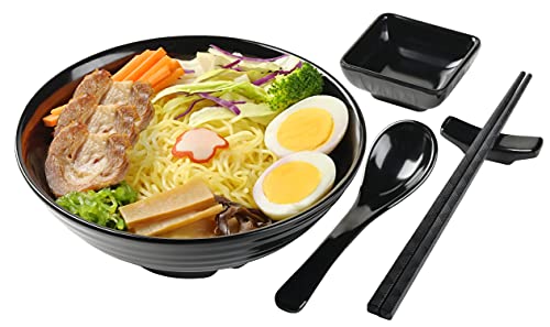 4 Noodle Bowls Set (4 Bowl Set / Black)
