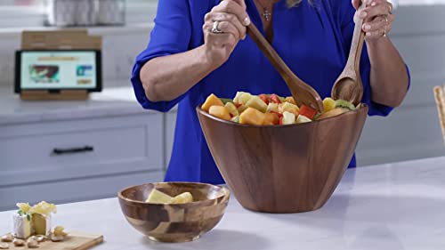 Acacia Large Wave Bowl with Servers (12 inches (D) x 7 inches (H))