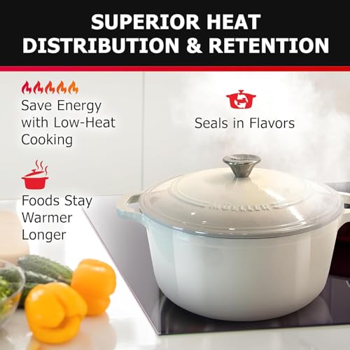 7.5 QT Enameled Cast Iron Dutch Oven