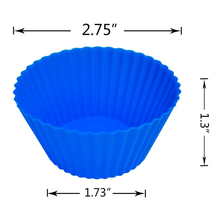 24 Pack Silicone Baking Cups Reusable Muffin Liners Non (24 Count)