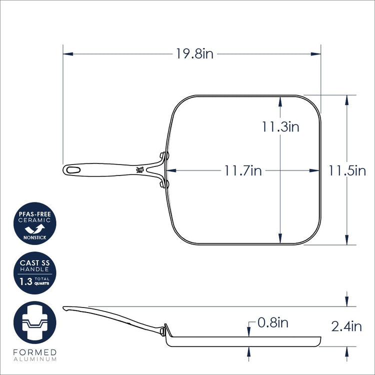 Basalt Aluminum Saute Skillet