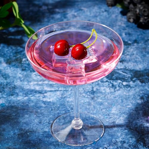 100 Pcs Plastic Coupe Glasses 9 oz Disposable Martini Glasses for Cocktails (100 Count)