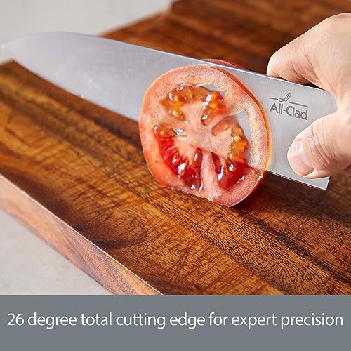 Forged German Stainless Steel Knife Set and Acacia Wood Block 7 Piece (7 Count)