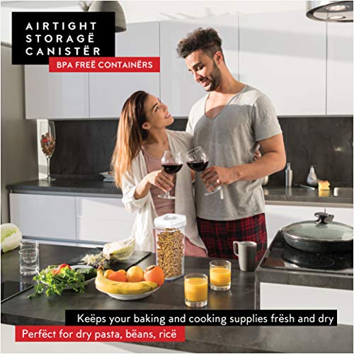 Airtight Food Storage Containers with White Lids 1.7L (02 - 1.4 Liters (Set of 4))