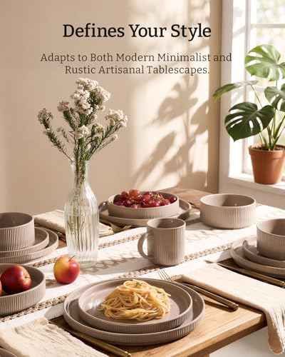 Stoneware Dishes Dinnerware Sets for 6 (18 Count)