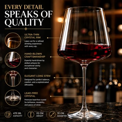 Long Stem Modern Wine Glasses