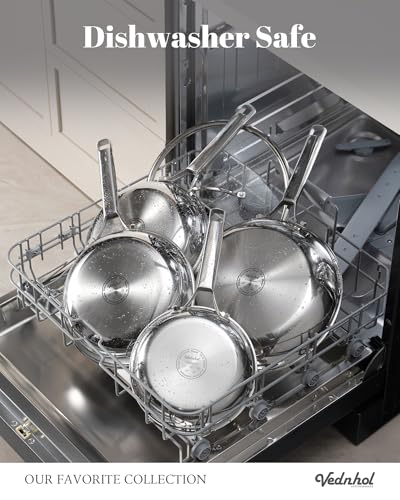 Stainless Steel Frying Pan Set with Lids 8"&10"&12" (3 Count)