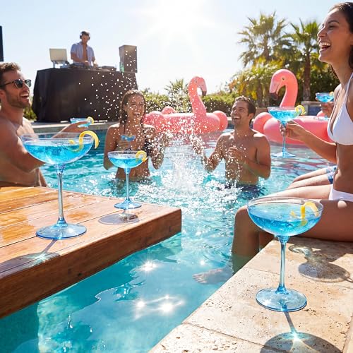 48 Pcs Plastic Coupe Glasses 9 oz Disposable Martini Glasses for Cocktails (48 Count)