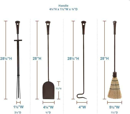 Arts and Crafts Fireplace Set 5-Piece Tool Set