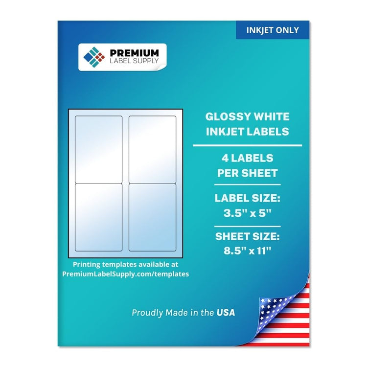 Glossy White Sticker Labels (400 Count)