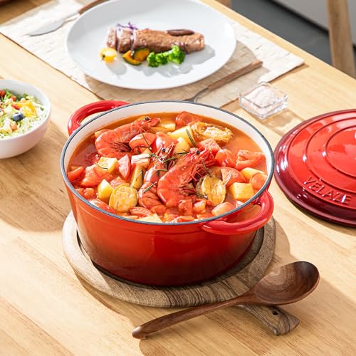 7.5 QT Enameled Cast Iron Dutch Oven Pot with Lid