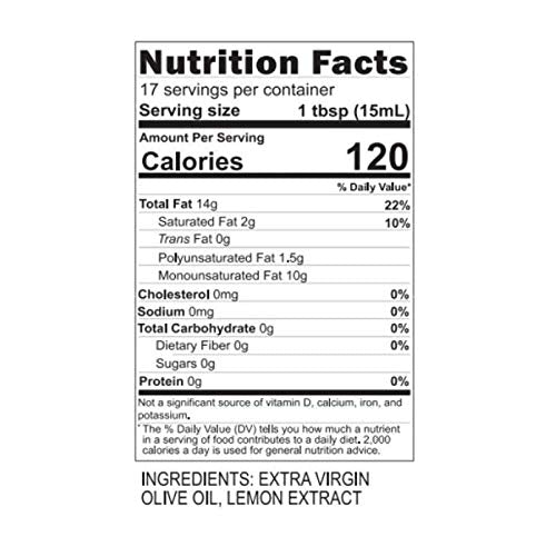 Lemon Infused Extra Virgin Olive Oil (8.45 Fl Oz)