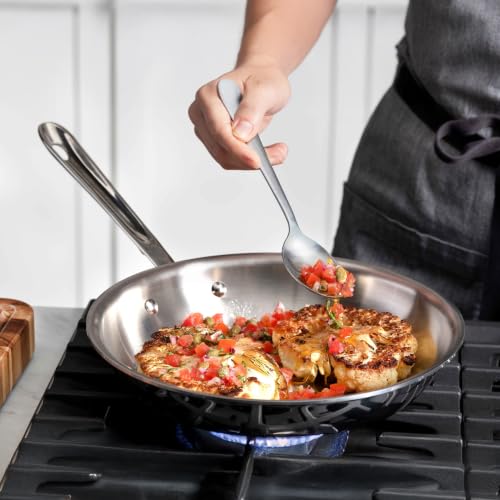 D3® Stainless Steel 12 inch Frying Pan With Lid