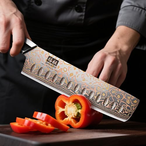 Damascus Nakiri Knife 7 Inch
