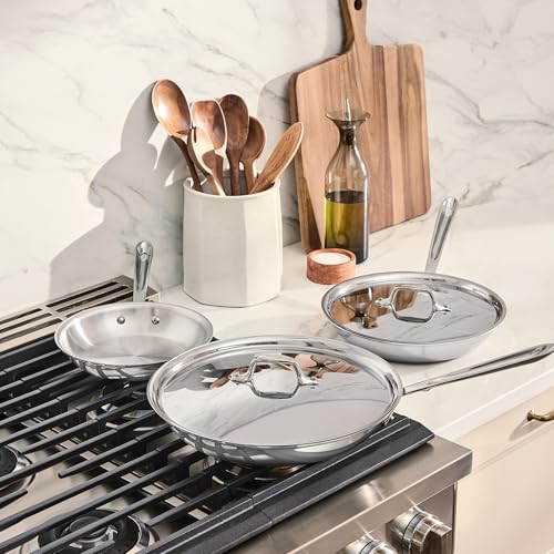 D3® Stainless Steel 5 Piece Frypan Set