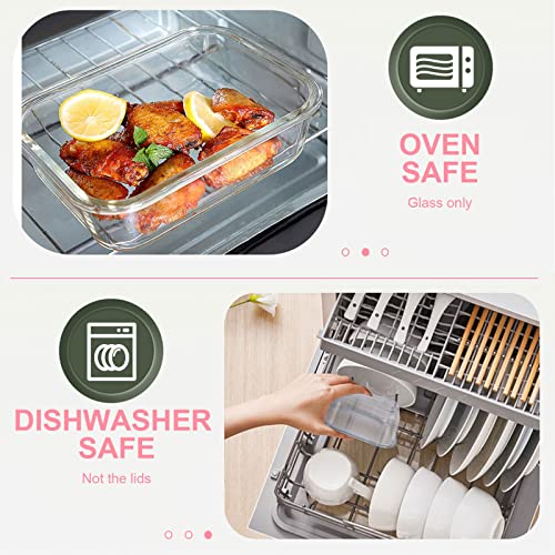 30 Pieces Glass Food Storage Containers Set (Pink / 15 Pack)
