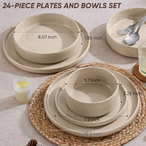 Dinnerware Sets with Pasta Bowls (24 Count)
