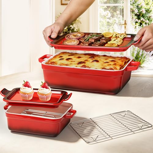 Ceramic Casserole Dish with Lid 6 Pcs (6 Count)