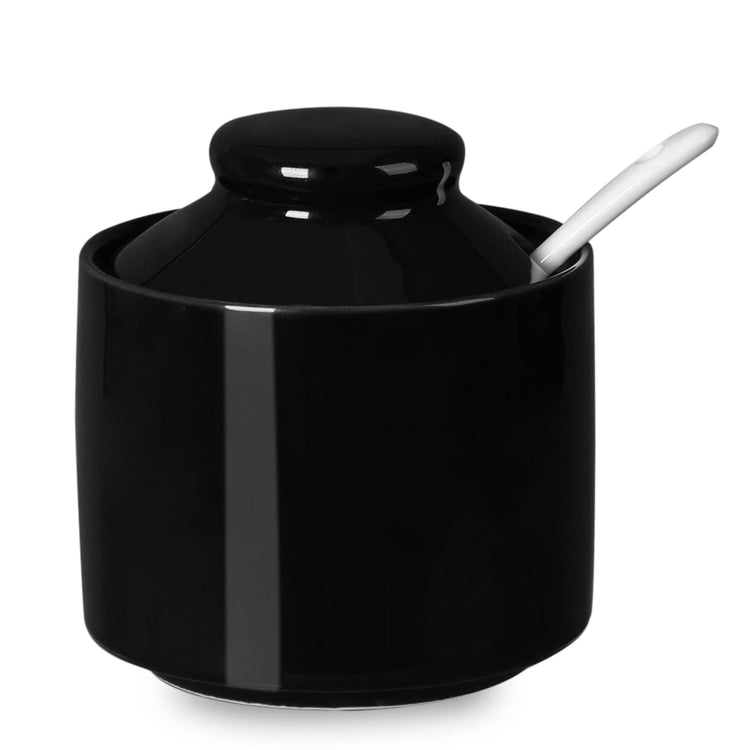 Ceramic Sugar Bowl with Lid and Spoon 8oz