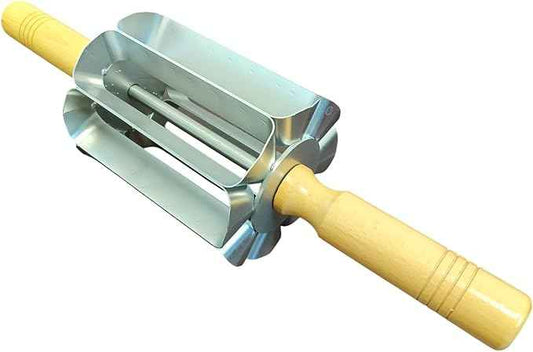 OCS Parts Stainless Steel Revolving Oblong Dough Cutter | 5-Inch Blade Professional Grade Heavy Duty Long John Dough Roller Cutter for Maple Bars and Cream Stick Donuts