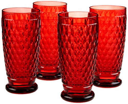 Boston Red Crystal Highball Glasses (4 Count)