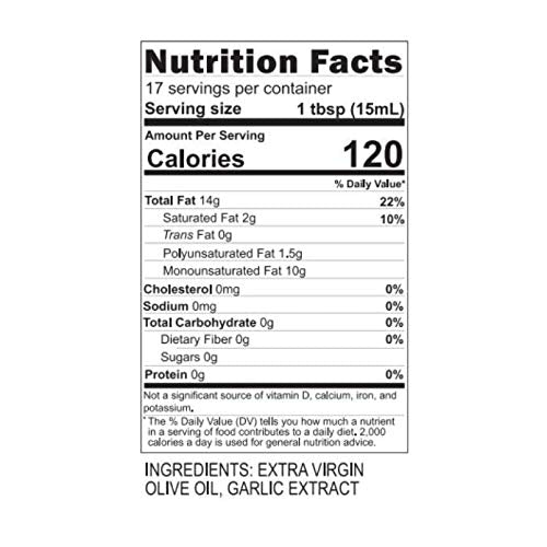 Garlic Infused Extra Virgin Olive Oil (8.45 Fl Oz)