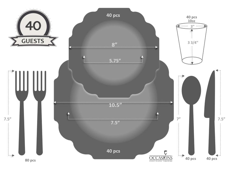 OCCASIONS " 320 Piece set (40 Count)