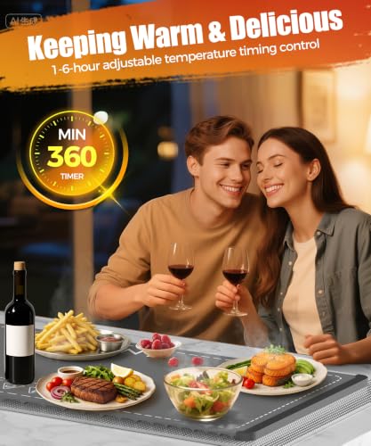 Warming Mat for Food (Dark Grey / 36x15 Inch)