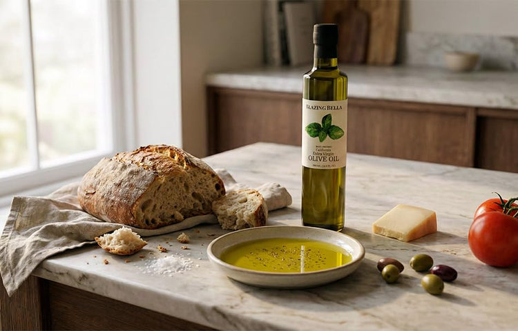 Basil Infused Extra Virgin Olive Oil from California (8.45 Fl Oz)