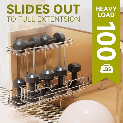2 Tier Under Sink Organizer 11" W X18 D (11" W X18"D)