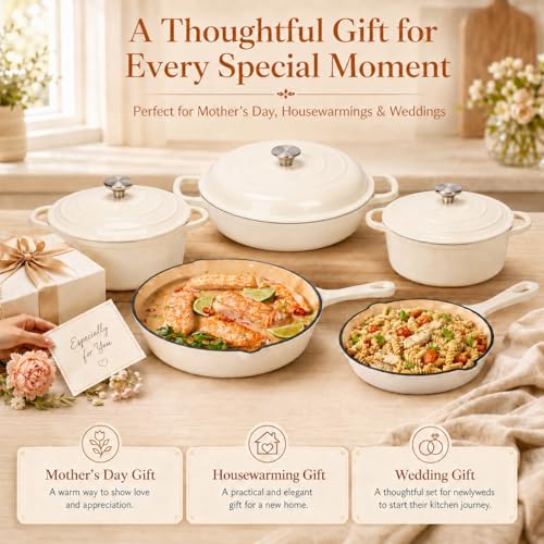 enameled cast iron cookware set
