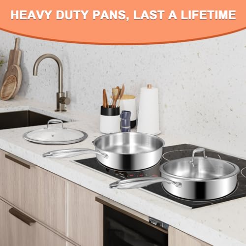 12 Inch Tri Ply Stainless Steel Frying Pan