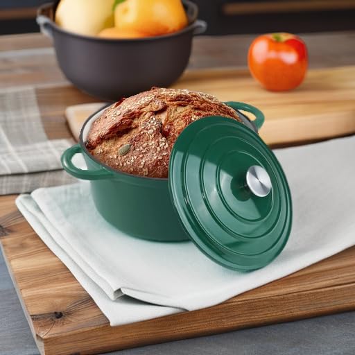 4.5 Quart Dutch Oven Pot with Lid (4.5 QT / Green)