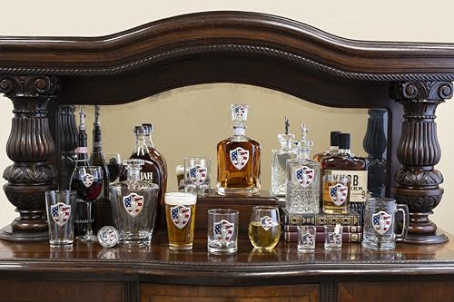Team Color Logo Naval Academy Midshipmen Decanter Glass Bottle