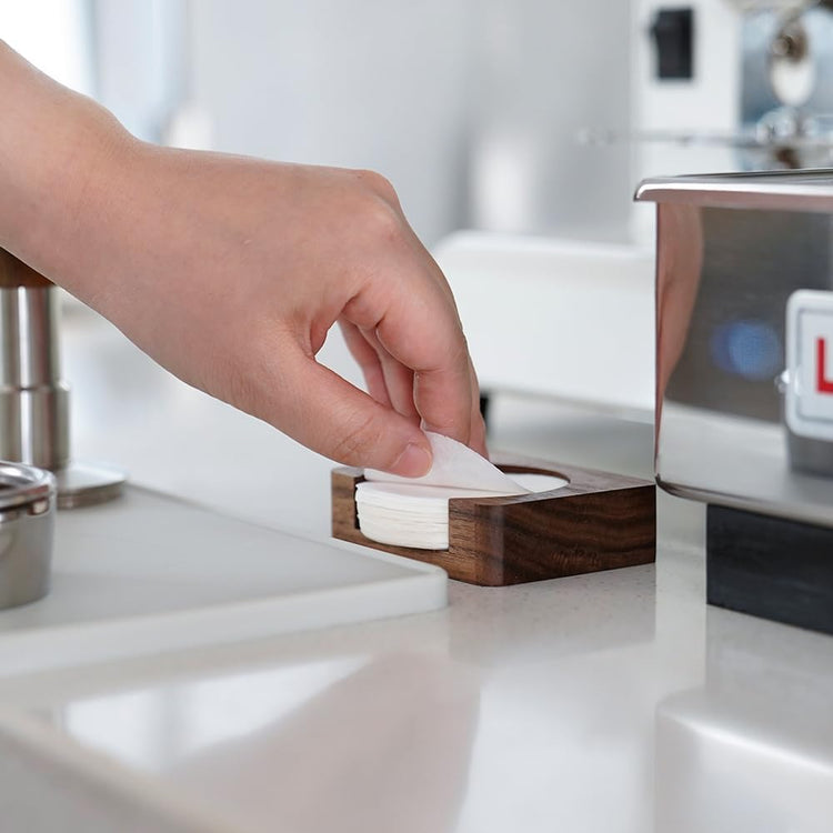 Wood Espresso Paper Filter Holder Stand 63mm