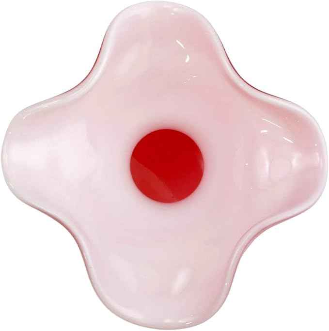 Hibiscus Glass Red Small Fluted Vase