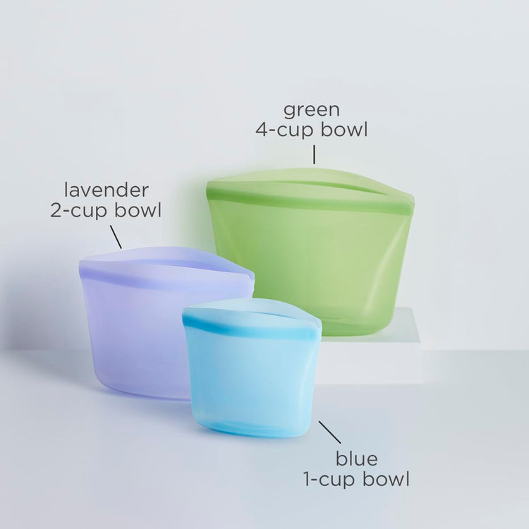 Premium Reusable Silicone Bags and Lunch Bag (3 Count)