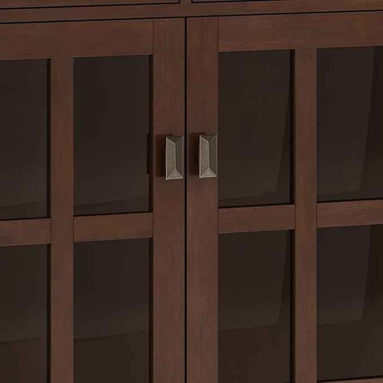 SIMPLIHOME Artisan SOLID WOOD 36 Inch Wide Contemporary Entryway Storage Cabinet in Russet Brown, For the Living Room, Entryway and Family Room