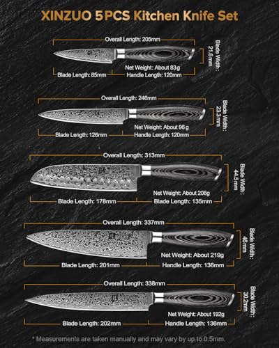 5 Piece Kitchen Knife