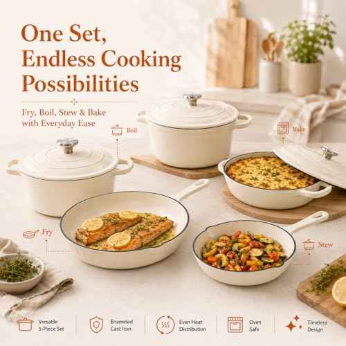 enameled cast iron cookware set