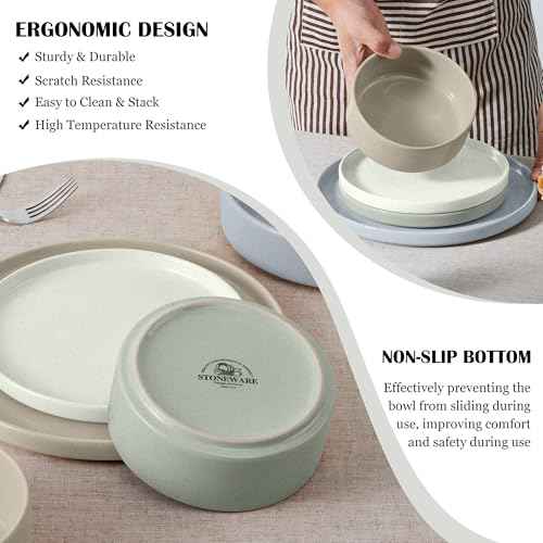 Stoneware Dinnerware Sets (12 Count)