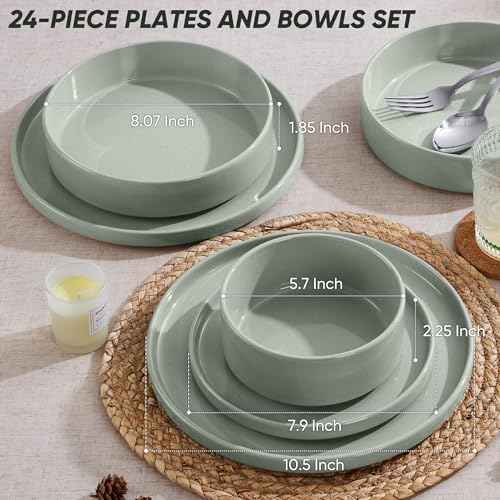 Dinnerware Sets with Pasta Bowls (24 Count)