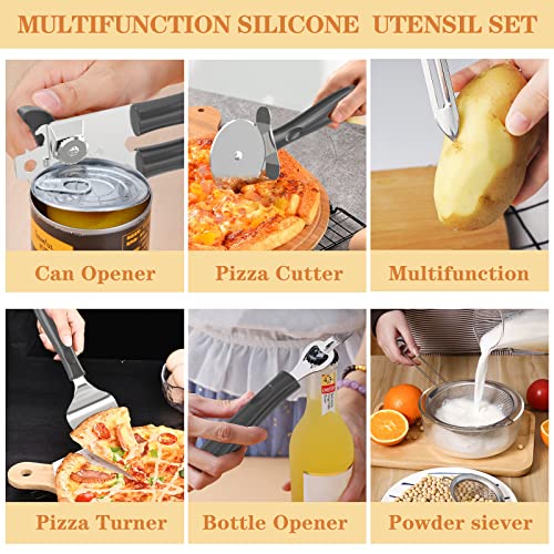 Silicone Cooking Utensil Set (Gray)