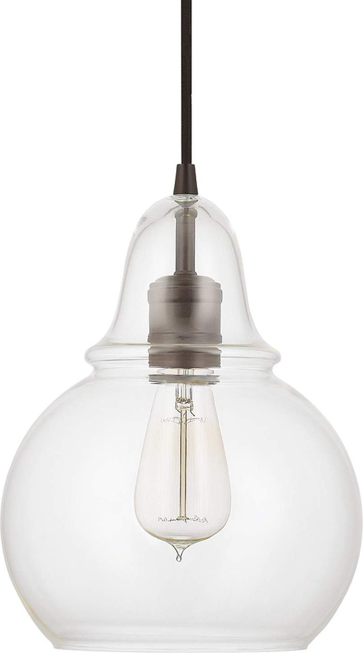 4644BB 143 Ashlyn Modern Teardrop Clear Glass Globe Bell Pendant