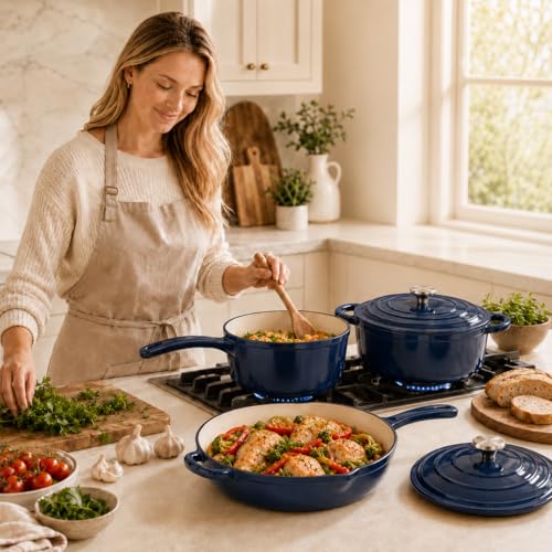 Enameled Cast Iron Cookware Set